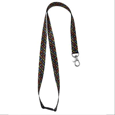 Ланъярд полноцветный Флип с карабином и замком безопасности, 15 мм