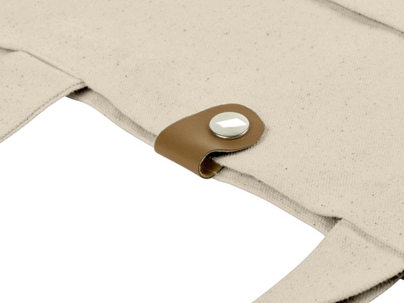 Cумка Clip из хлопка 340 г/м2 с застежкой из экокожи