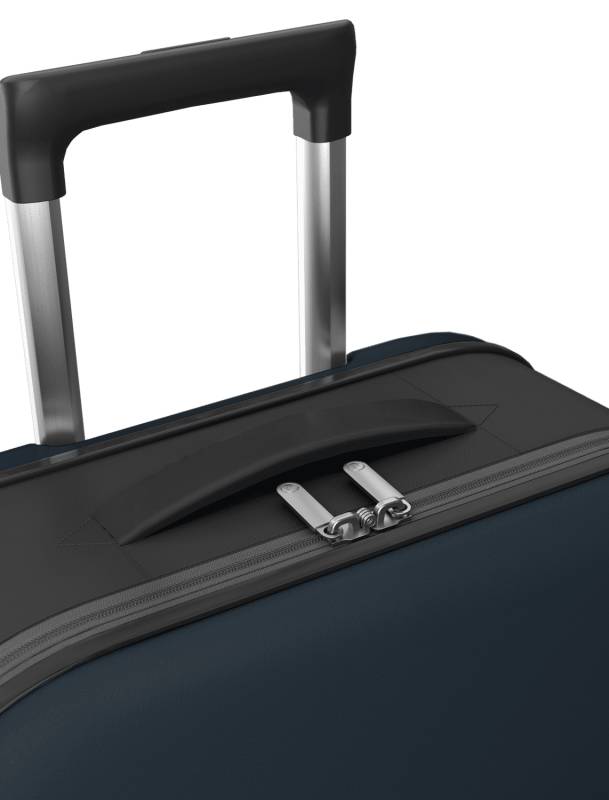 Чемодан складной Rollink Vega II 55x40x20 см, 2 колеса, серо-синий