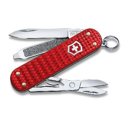Ножбрелок VICTORINOX Classic SD Precious Alox "Iconic Red", 58 мм, 5 функций