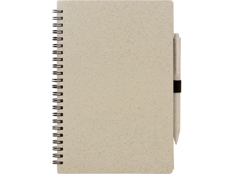 Блокнот А5 Toledo M с обложкой из пшеницы и пластика и шариковой ручкой