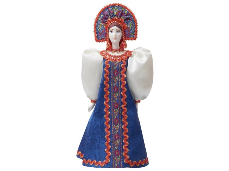 Подарочный набор: кукла фарфоровая, мёд с гецким орехом