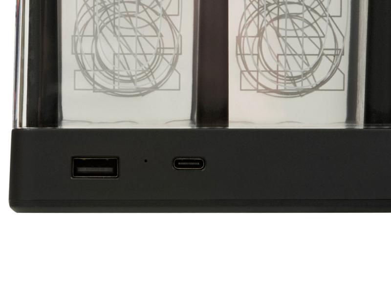 Часы с LED-подсветкой и беспроводной зарядкой Cyber, 10 Вт