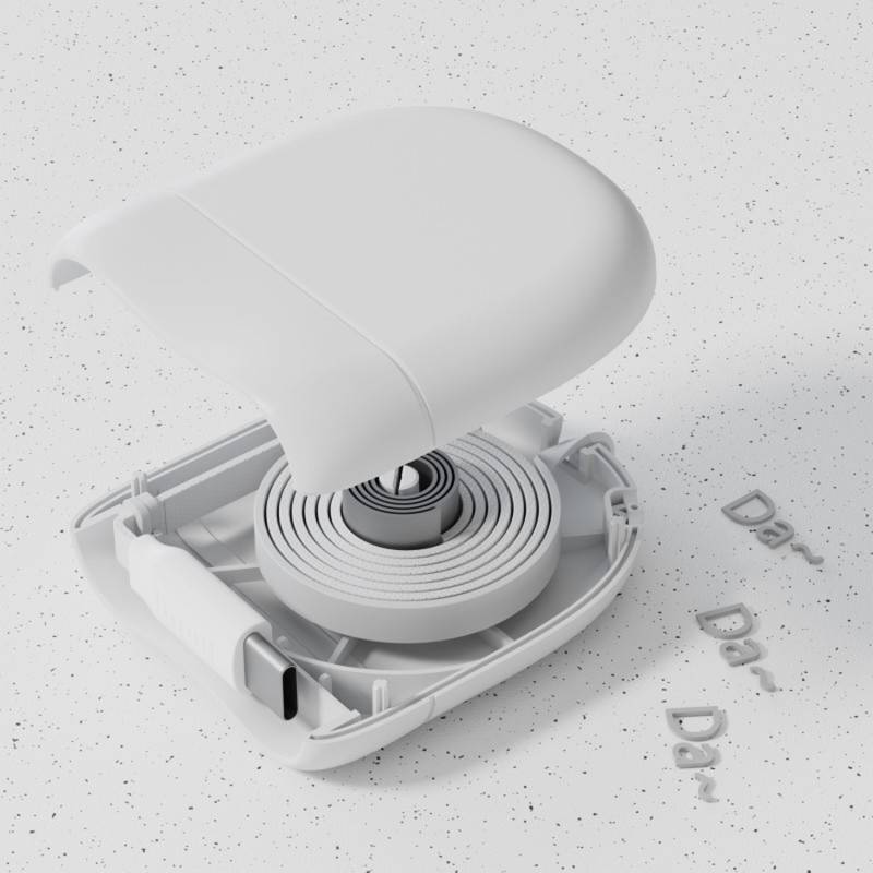 Кабель Xoopar ICE-R с ретрактором 2 в 1, разъёмы USB-C и Lightning, 60 Вт
