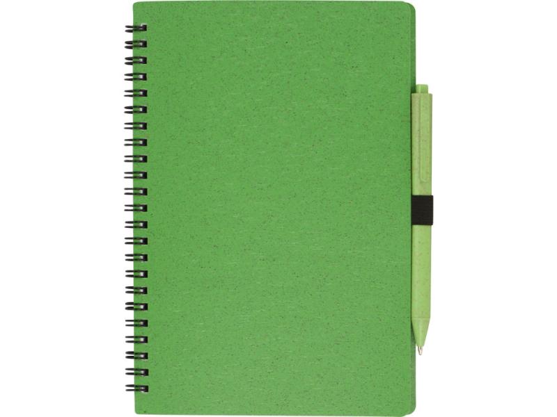 Блокнот А5 Toledo M с обложкой из пшеницы и пластика и шариковой ручкой