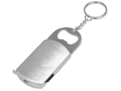 Брелок-открывалка с рулеткой и фонариком Open