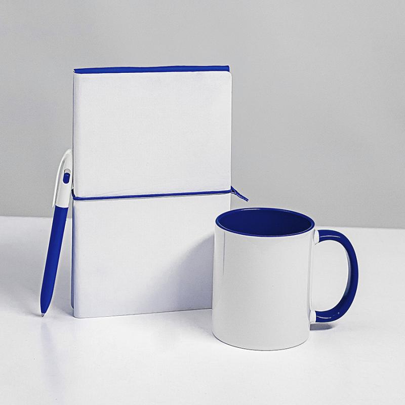 Набор подарочный WHITE VEIL: блокнот, ручка, кружка, белый/красный