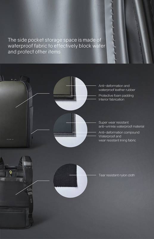 Рюкзак KORIN FlipPack 47х30х17 см, черный