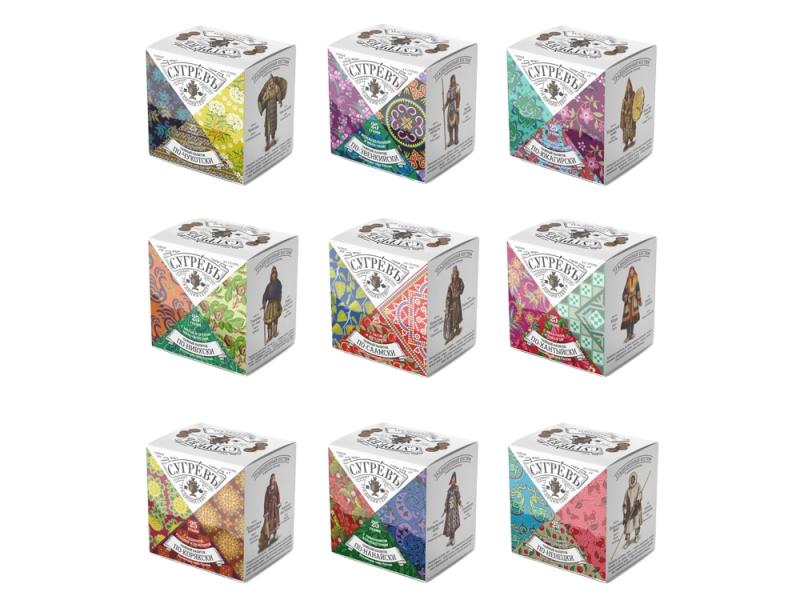 Подарочный набор c чаем Сокровища Севера в деревянной шкатулке без лого