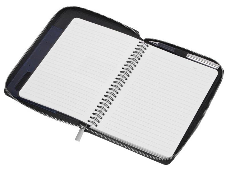 Бизнес-блокнот на молнии А5 Fabrizio с RFID защитой и ручкой