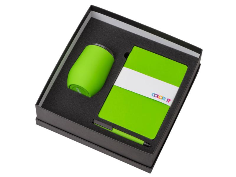 Подарочный набор Color it с блокнотом, пластиковой ручкой и термокружкой