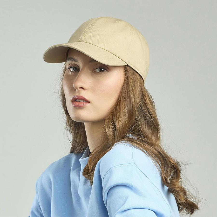 Бейсболка "DAD HAT-S", 6 клиньев, металлическая застежка, бежевый, 100% хлопок, 270 г/м2