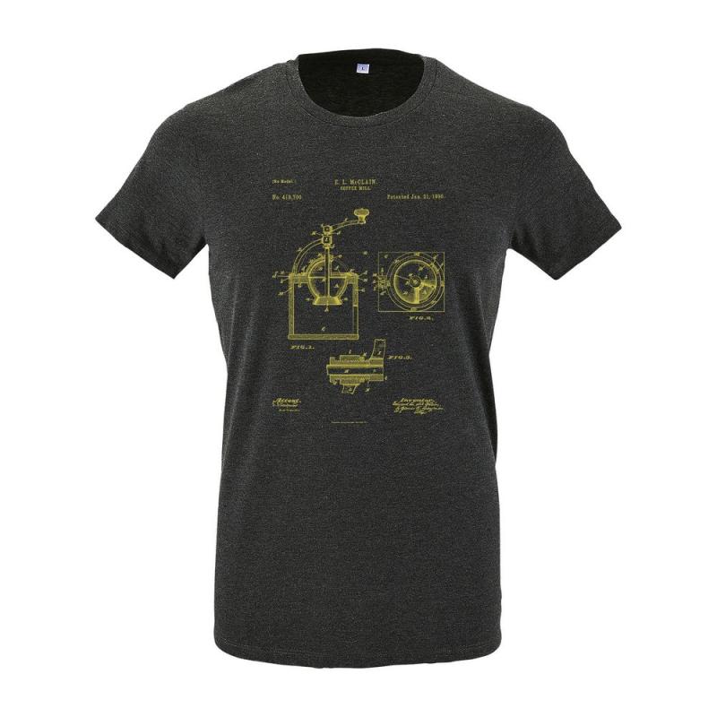 Футболка приталенная Old Patents. Coffee Mill