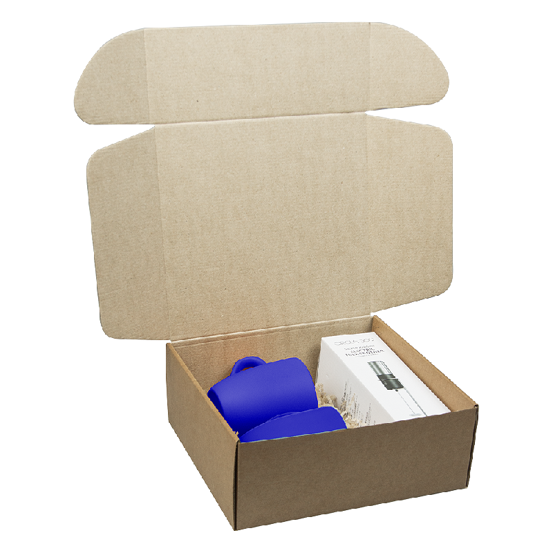 Набор подарочный Solution Prestige Trio (Две кружки, вспениватель для молока с подставкой),  с синим