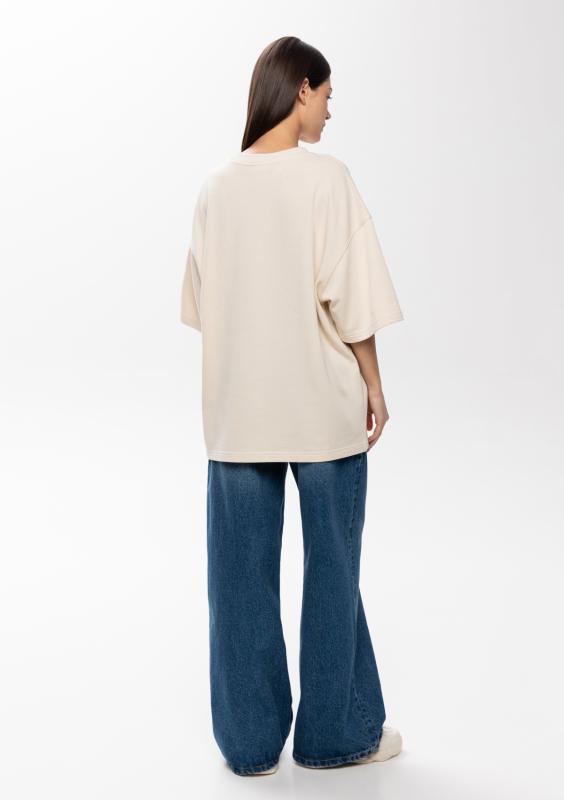 Футболка унисекс оверсайз STAN хлопок/полиэстер 260, 40, Молочный (11)