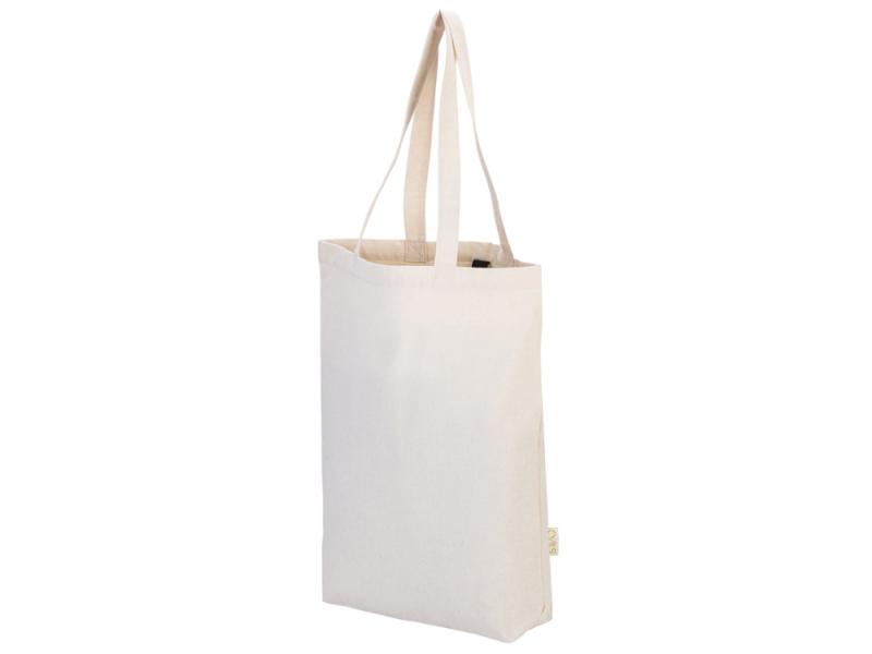 Сумка Fixy из переработанного хлопка 220 г/м2 с фиксирующей лентой