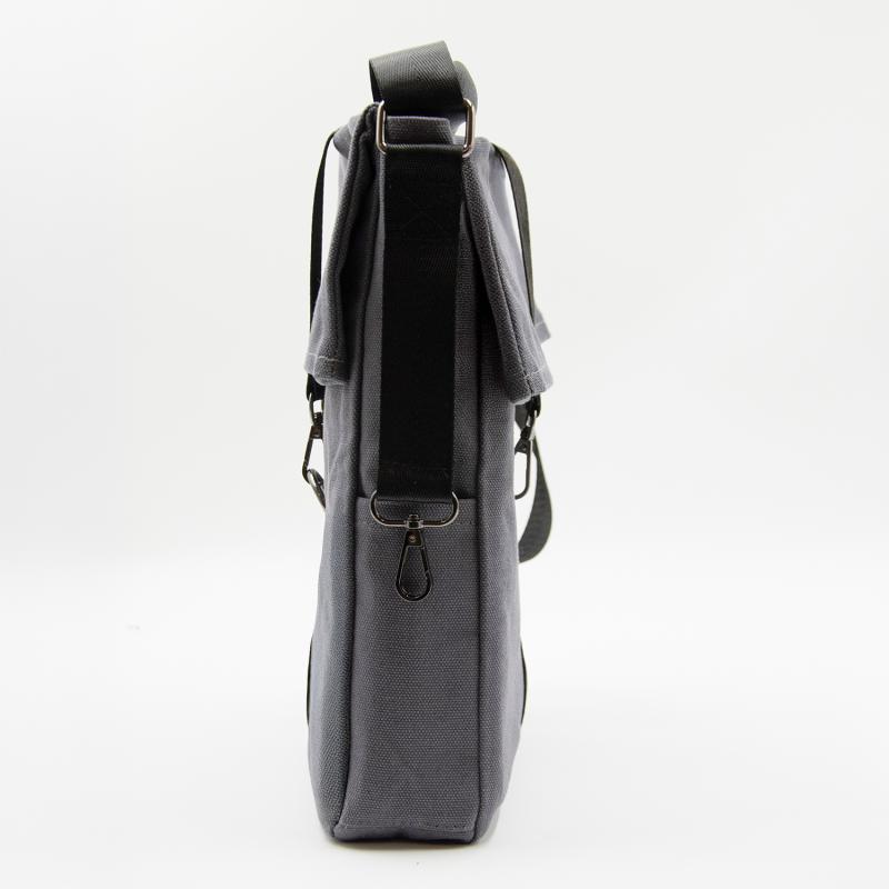 Шоппер Superbag Companion, с тремя отделениями, боковым креплением (карабин) и карманом (серый с черным)