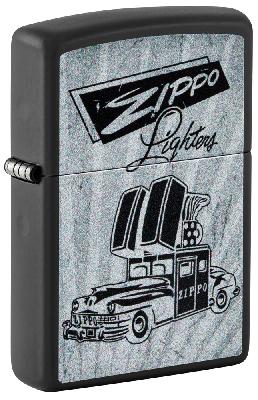 Зажигалка ZIPPO Car Design с покрытием Black Matte, латунь, 38x13x57 мм