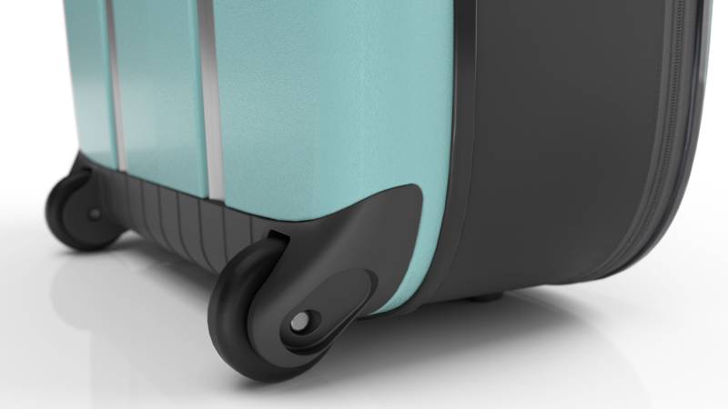 Чемодан складной Rollink Vega II 55x40x20 см, 2 колеса, бирюзовый