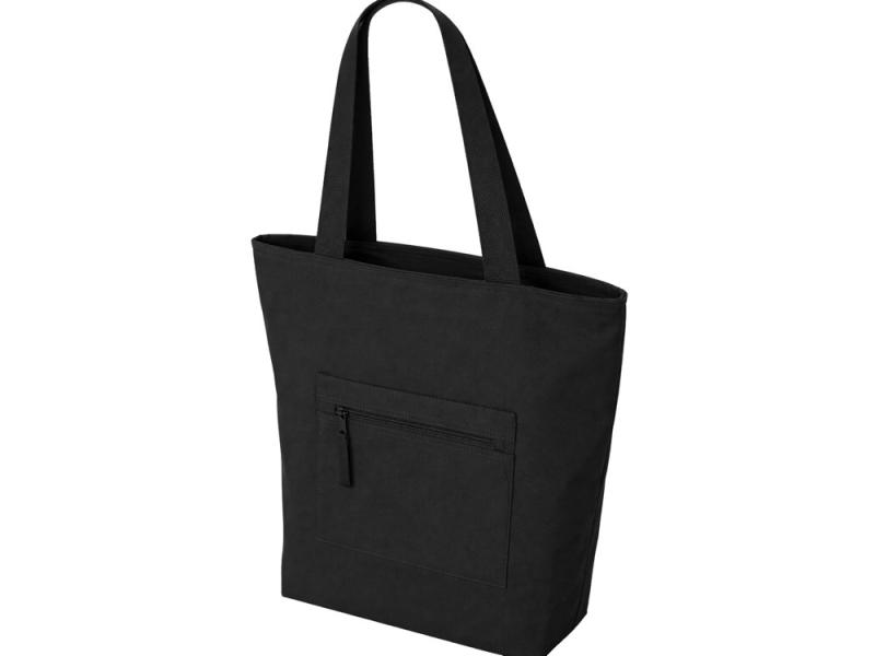 Сумка на молнии Zipper Neo из хлопка 280 г c карманом на молнии спереди