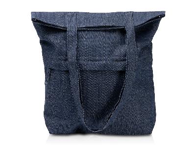 Сумка из переработанной джинсовой ткани Кирк с передним карманом на молнии