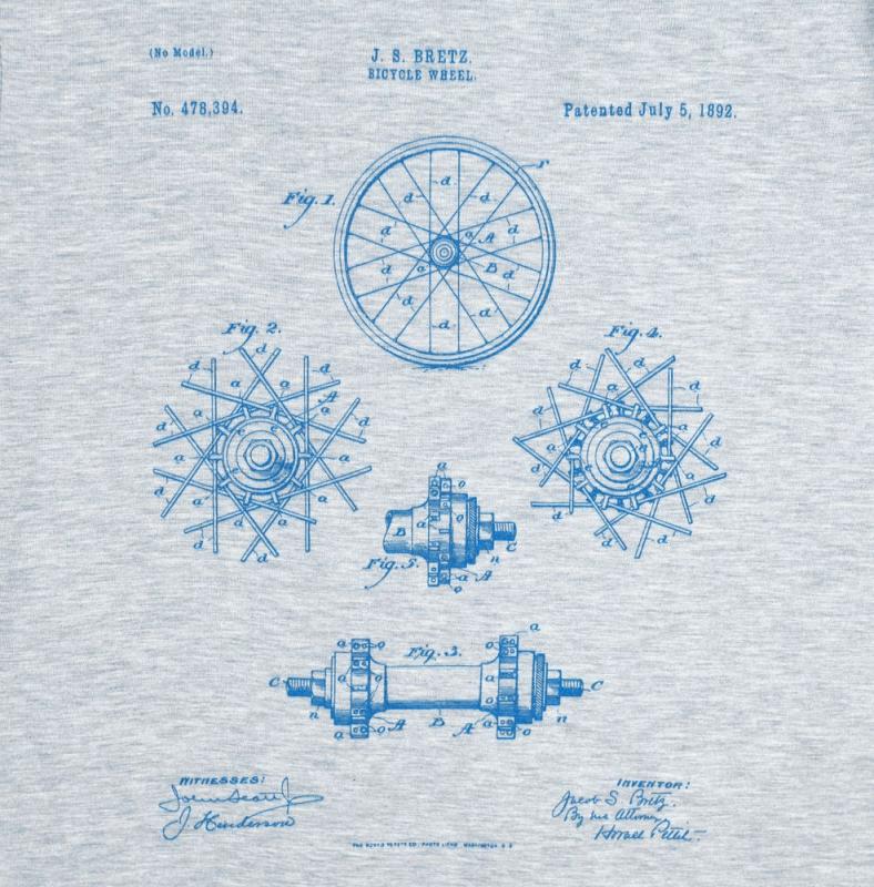 Футболка приталенная Old Patents. Wheel