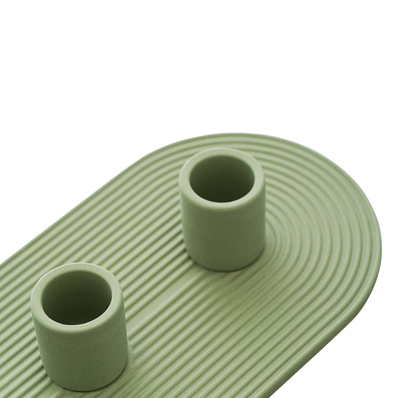 Подсвечник для 3 свечей из каменной керамики  из коллекции essential