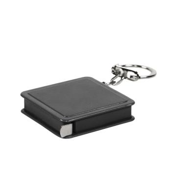 Брелок-рулетка (1 м), белый, 4х4х1 см, пластик