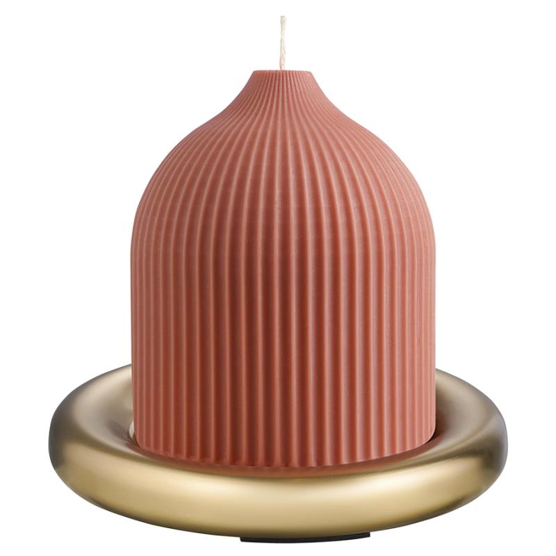 Подсвечник круглый с титановым покрытием из коллекции edge, 12 см