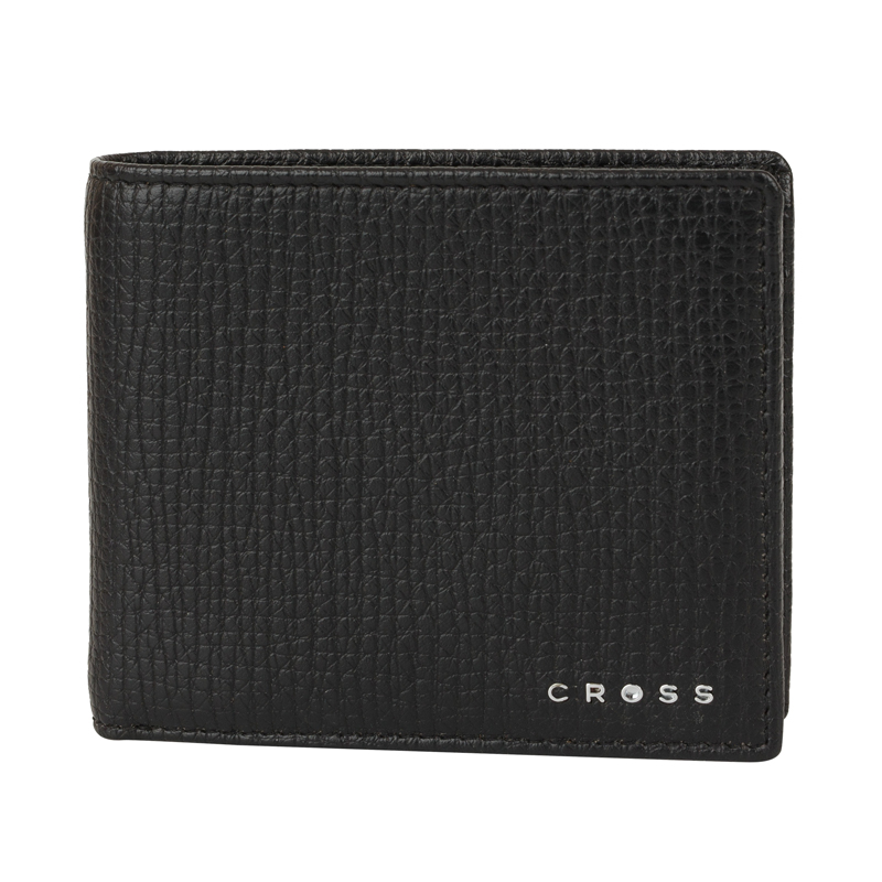 Кошелёк Cross RTC Black, кожа наппа, тисненая, 11 х 9 х 1,5 см