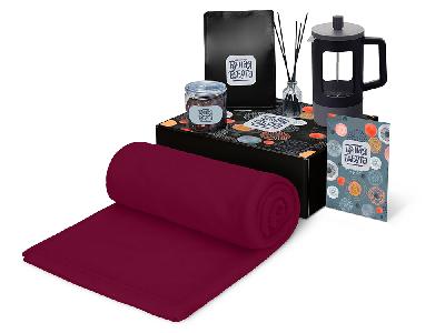 Подарочный набор Re:y. Vive с пледом, френч-прессом и кофе