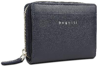 Кошелёк женский BUGATTI Lady Top, на молнии, натуральная воловья кожа, 12х2,5х9 см