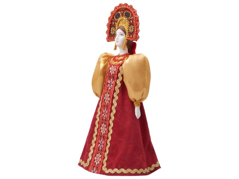 Подарочный набор: кукла фарфоровая, чай Малина с мятой