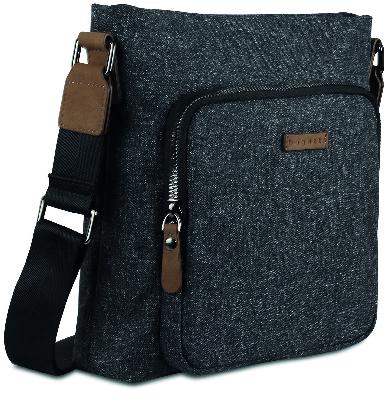 Сумка наплечная мужская BUGATTI Luce, полиэстер, 24х5х25,5 см