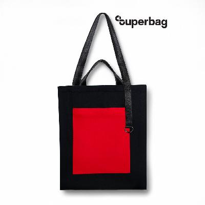 Шоппер Superbag Big Pocket, с карманом на молнии