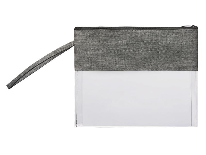 Прозрачная косметичка Leony из ПВХ и ткани