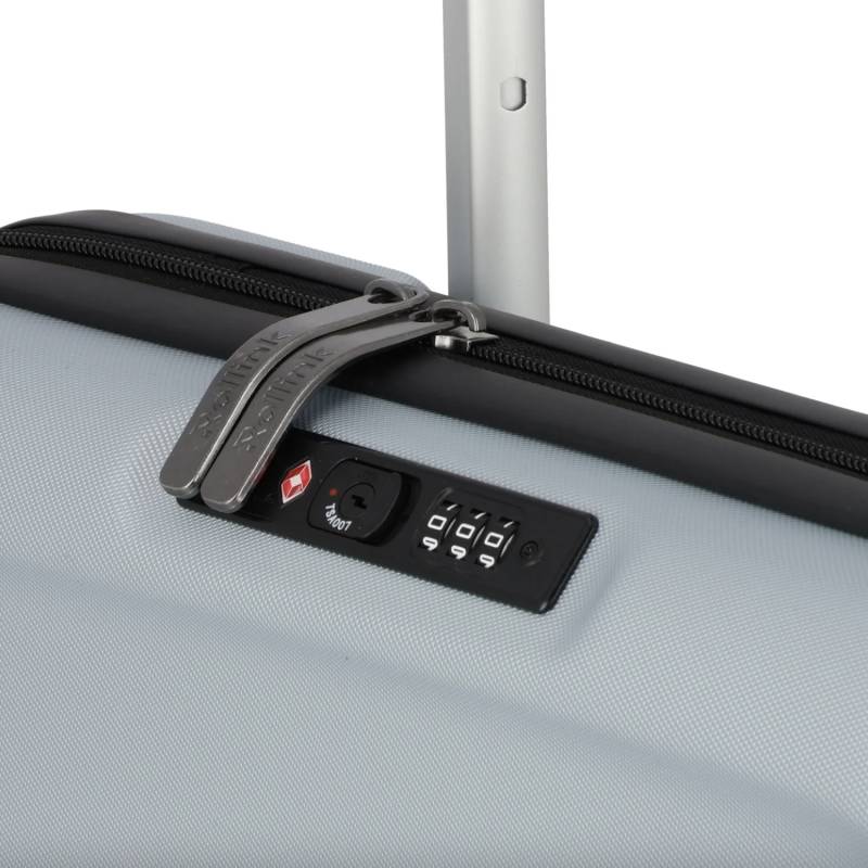 Чемодан складной Rollink FLEX LIGHT 55x40x20 см, 4 колеса, светло-серый