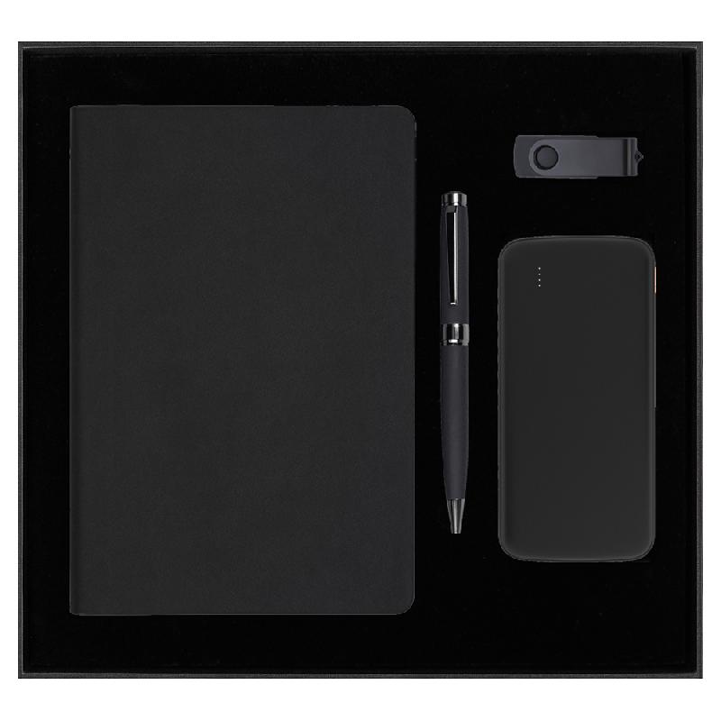 Набор подарочный Solution Prestige Quadro (Ежедневник, внешний аккумулятор, флеш накопитель, шариковая ручка)