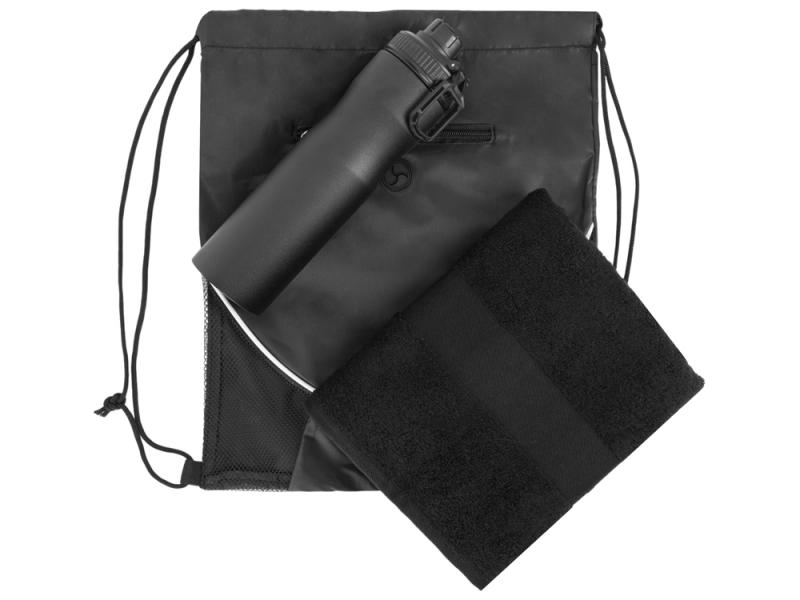 Спортивный набор со стальной бутылкой и полотенцем Advanced