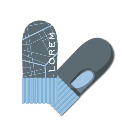 Варежки на заказ Joyful Grand, полушерсть, размер L/XL