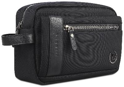 Несессер мужской BUGATTI Nero, нейлон 1680Dкожа, 24х7,5х16 см