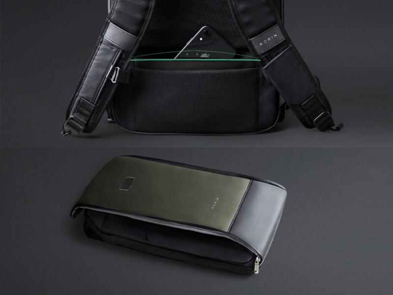 Водостойкий антикражный рюкзак FlipPack для ноутбука 15.6