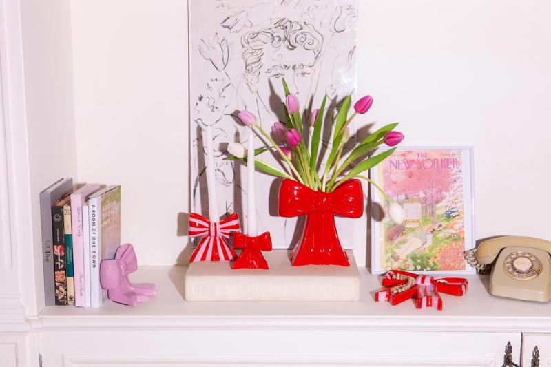 Подсвечник bow, 11х12х5 см, красно