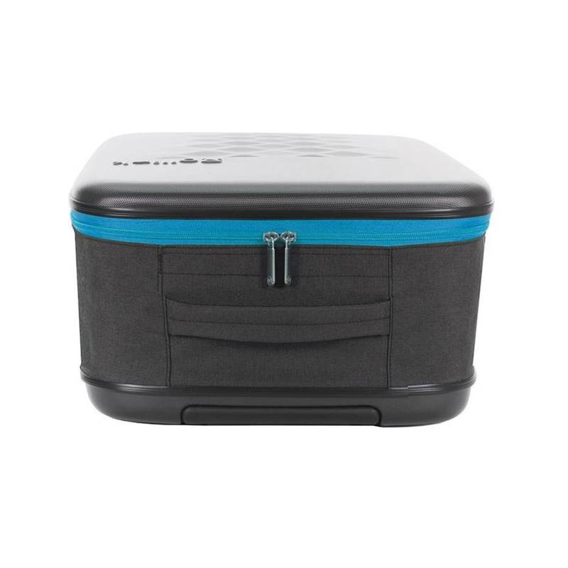 Чемодан складной Rollink Earth 55x40x20 см, 2 колеса, черный/синий