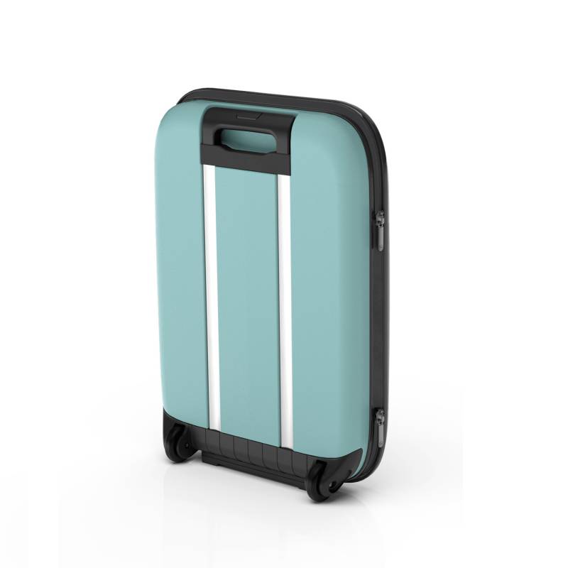 Чемодан складной Rollink Vega II 55x40x20 см, 2 колеса, бирюзовый