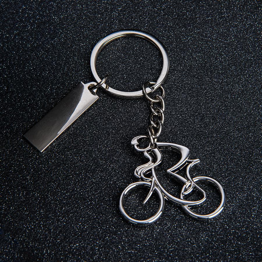 Брелок SILV CYCLIST, 4,0 x 4,0 x 0,4 см, металл