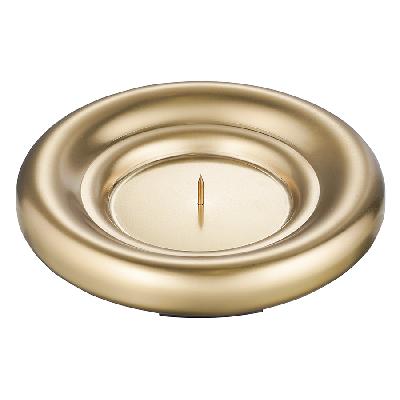 Подсвечник круглый с титановым покрытием из коллекции edge, 12 см