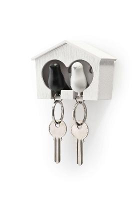 Держатель и брелок для ключей Duo Sparrow, белый