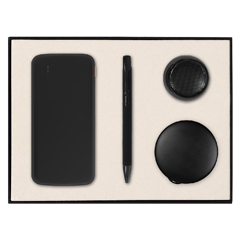 Набор подарочный Solution Prestige Quardo (внешний аккумулятор «Universal», беспроводная колонка, ручка, кабель зарядный)