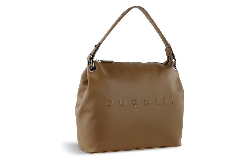 Сумка наплечная женская BUGATTI Daphne, воловья кожаполиэстер, 34х13х30 см